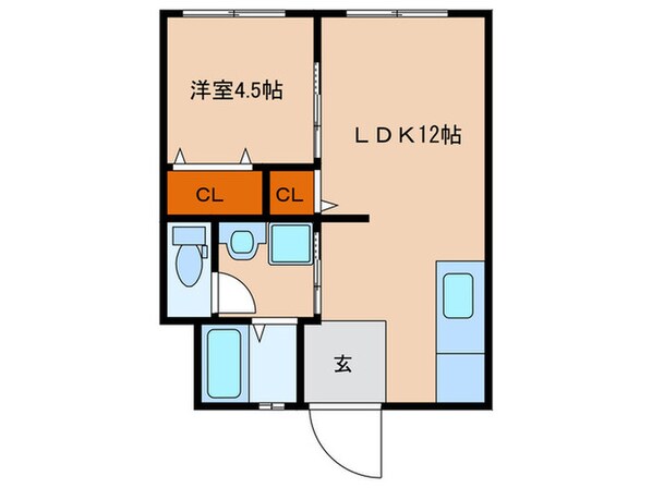 サニーハイツＡ棟の物件間取画像